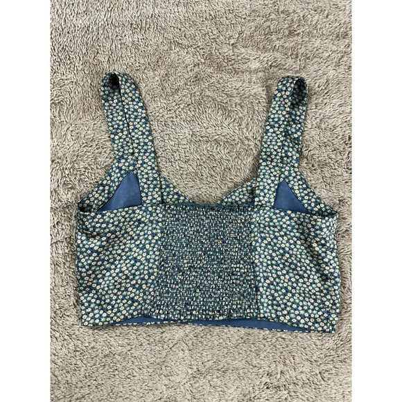 Madewell Women’s Button-Wrap Crop Tank in Bitsy Floral Size 4 - Picture 9 of 15
